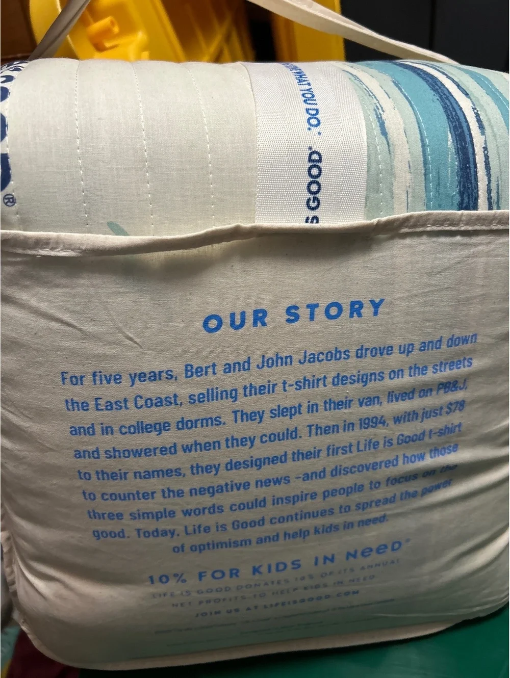 Life is Good King Quilt Set with 2 King Size Pillow Shams Coastal Sunfish Design
